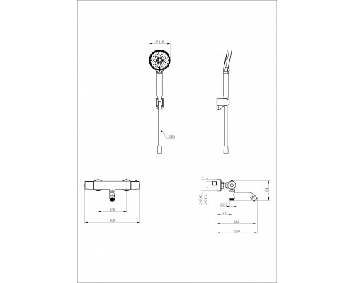 Заказать Смеситель для ванны с душем и термостатом WONZON & WOGHAND, Хром (WW-B3029-A1-CR) в магазине сантехники Santeh-Crystal.ru