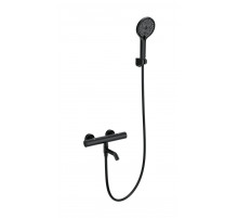 Смеситель для ванны с душем и термостатом WONZON & WOGHAND, Черный матовый (WW-B3013-A1-MB)