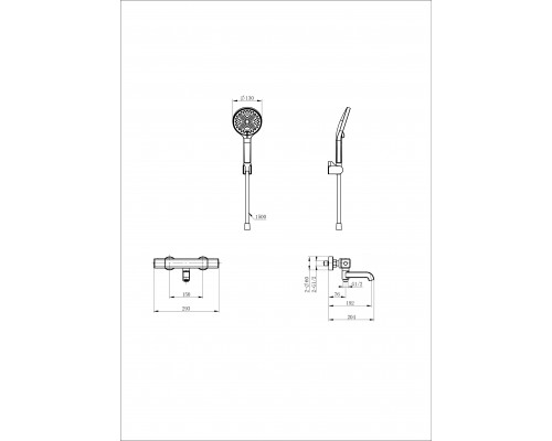Приобрести Смеситель для ванны с душем и термостатом WONZON & WOGHAND, Белый матовый (WW-B2016-A1-MW) в магазине сантехники Santeh-Crystal.ru