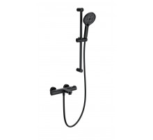 Смеситель для ванны с душевым гарнитуром и термостатом WONZON & WOGHAND, Черный матовый (WW-C2018-A-MB)