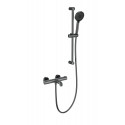 Смеситель для ванны с душевым гарнитуром и термостатом WONZON & WOGHAND, Темный графит (WW-C2006-A-BGG)