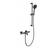 Смеситель для ванны с душевым гарнитуром и термостатом WONZON & WOGHAND, Темный графит (WW-C2006-A-BGG)