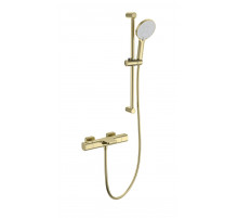 Смеситель для ванны с душевым гарнитуром и термостатом WONZON & WOGHAND, Брашированное золото (WW-C2017-A-BG)