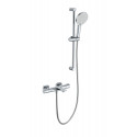 Смеситель для ванны с душевым гарнитуром и термостатом WONZON & WOGHAND, Хром (WW-C2021-A-CR)