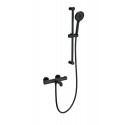 Смеситель для ванны с душевым гарнитуром и термостатом WONZON & WOGHAND, Черный матовый (WW-C2006-A-MB)