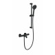 Купить Смеситель для ванны с душевым гарнитуром и термостатом WONZON & WOGHAND, Черный матовый (WW-C2006-A-MB) в магазине сантехники Santeh-Crystal.ru