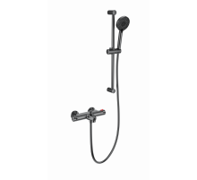 Смеситель для ванны с душем и термостатом WONZON & WOGHAND, Темный графит (WW-C2001-A-BGG)