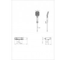 Смеситель для ванны с душем и термостатом WONZON & WOGHAND, Хром (WW-B2551-A-CR)
