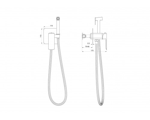 Приобрести Смеситель с гигиеническим душем встраиваемый WONZON & WOGHAND, Хром (WW-88829003-CR) в магазине сантехники Santeh-Crystal.ru
