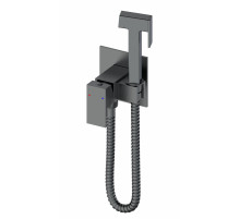 Смеситель с гигиеническим душем встраиваемый WONZON & WOGHAND, Темный графит (WW-88829903-BGM)