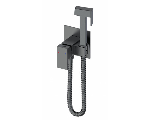 Приобрести Смеситель с гигиеническим душем встраиваемый WONZON & WOGHAND, Темный графит (WW-88829903-BGM) в магазине сантехники Santeh-Crystal.ru