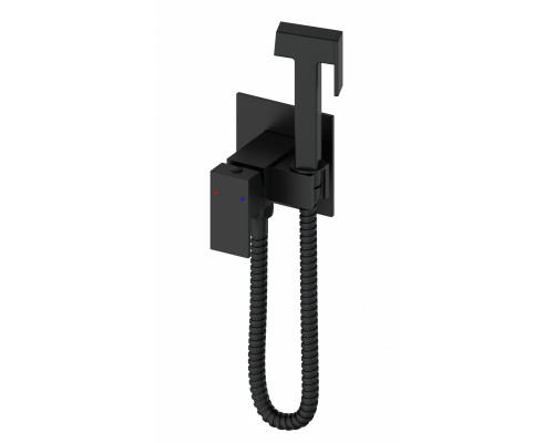 Заказать Смеситель с гигиеническим душем встраиваемый WONZON & WOGHAND, Черный матовый (WW-88829903-MB) в магазине сантехники Santeh-Crystal.ru
