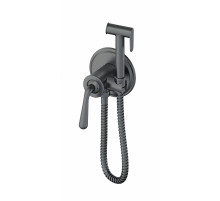 Смеситель с гигиеническим душем встраиваемый WONZON & WOGHAND, Темный графит (WW-88829008-BGM)