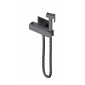 Смеситель с гигиеническим душем и термостатом встраиваемый WONZON & WOGHAND, Темный графит (WW-88819903-BGM)