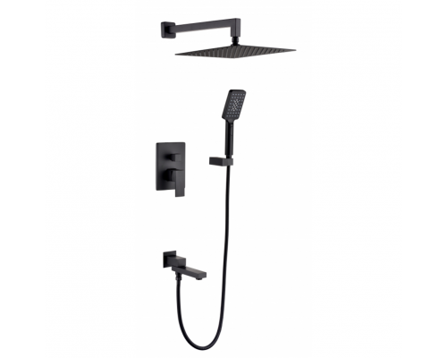 Душевая система встроенного монтажа RIMERO RM2412BL (Черный матовый)