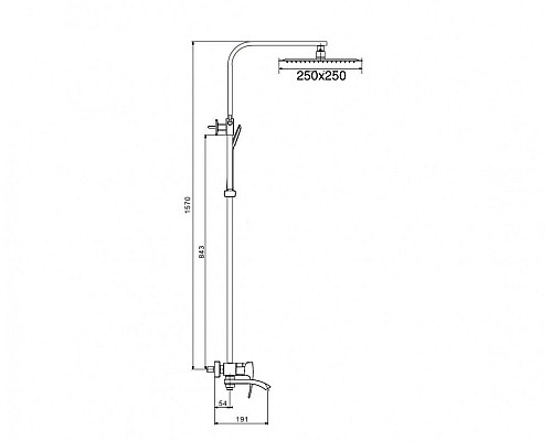 Душевая система RIMERO RM2407BG (Графит)