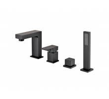 Смеситель на борт ванны RIMERO RM0808-4BL (Черный матовый)