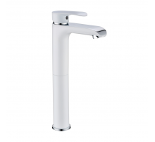 Смеситель для раковины высокий RIMERO RM4060WC (Белый/Хром)