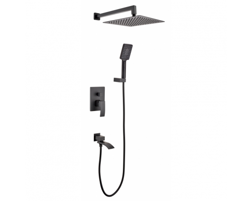 Душевая система встроенного монтажа RIMERO RM2411BL (Черный матовый)