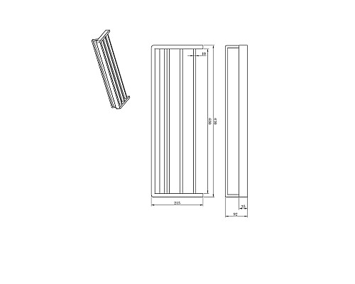 Полка с полотенцедержателем AltroBagno Aperto 081504 Cr