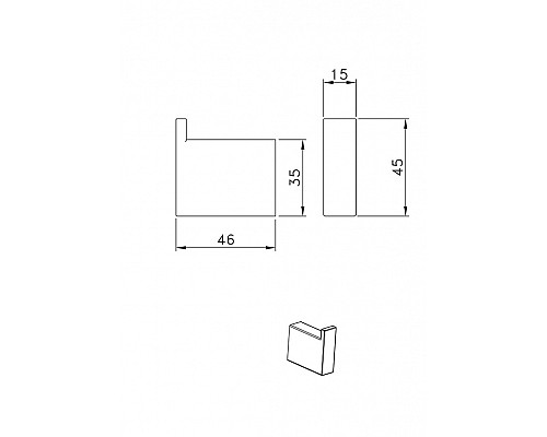 Крючок AltroBagno Aperto 081003 NeOp