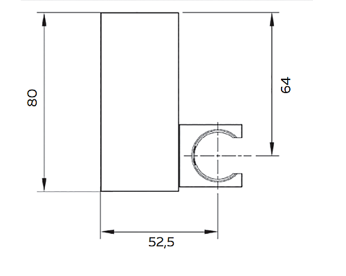 Настенный держатель для ручного душа AltroBagno SHK 070501 Cr