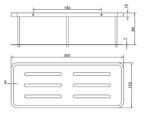 Полка AltroBagno B 082503 Cr