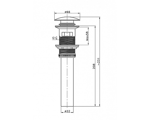 Донный клапан AltroBagno PU 070208 BiCr