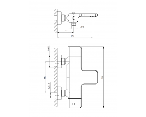 Смеситель для ванны AltroBagno Lamberto 0224 GM