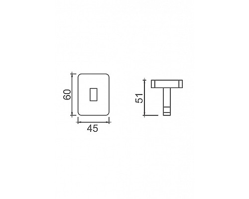 Крючок AltroBagno Quadro 081005 Cr