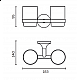 Стакан двойной подвесной AltroBagno Corposo 081702 Or