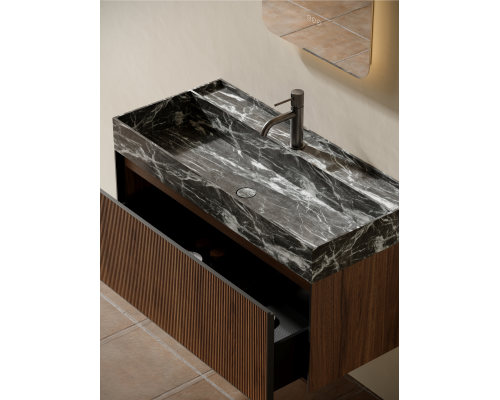 Тумба c раковиной AltroBagno Pino 1000 Walnut/Italian Grey