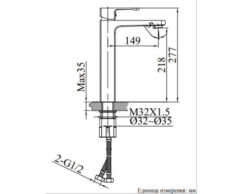 Смеситель для раковины AltroBagno Lamberto 010224 GrMt