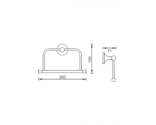Полотенцедержатель AltroBagno Corposo 081309 Cr