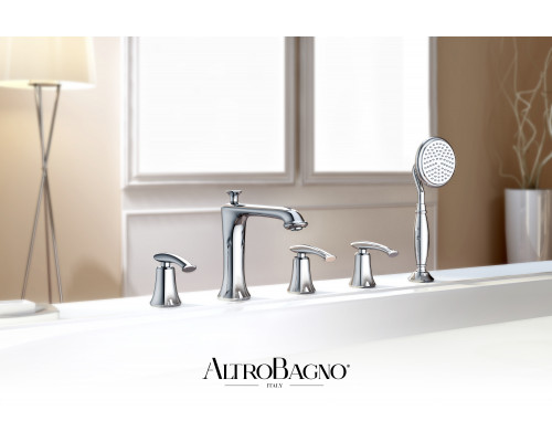 Смеситель на борт ванны с душем AltroBagno Beatrice 020104 Cr