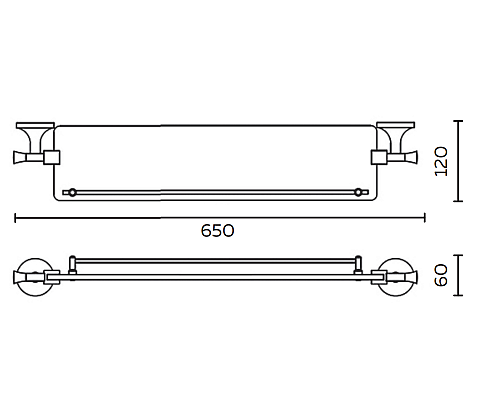 Душевая полка AltroBagno Corposo 082805 Or