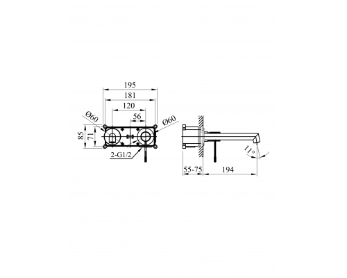 Смеситель для раковины AltroBagno Intento 010504 MW