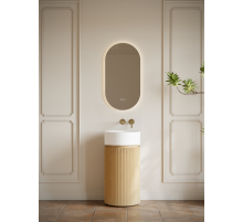 Тумба с раковиной AltroBagno Chia 450 Natural Oak/Matte White