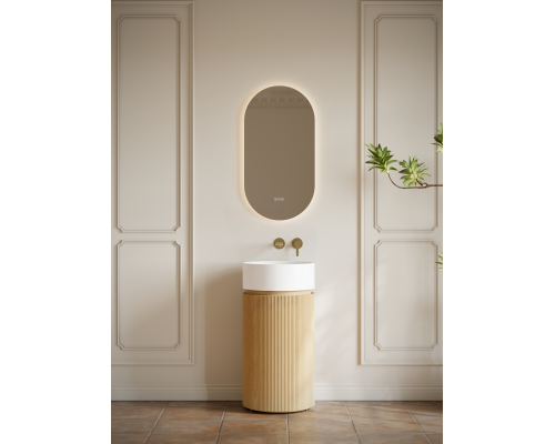 Тумба с раковиной AltroBagno Chia 450 Natural Oak/Matte White