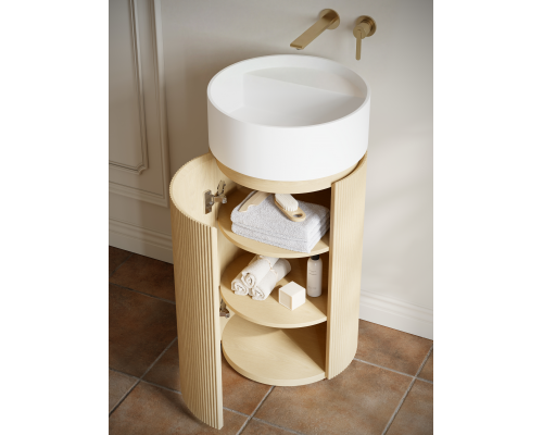 Тумба с раковиной AltroBagno Chia 450 Natural Oak/Matte White