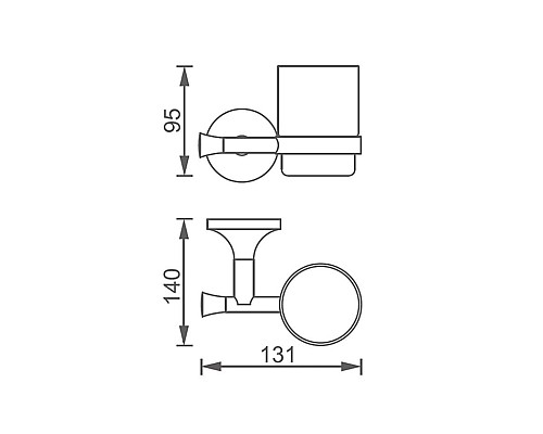 Стакан подвесной AltroBagno Corposo 080204 Cr