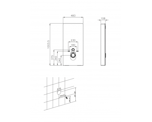 Система инсталляции для унитаза с кнопкой AltroBagno Costa 617 Wt