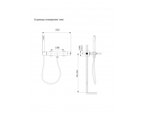 Смеситель для душа AltroBagno Unione 030604 GM