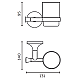 Стакан подвесной AltroBagno Corposo 080205 Or