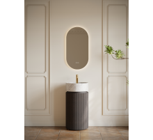 Тумба с раковиной AltroBagno Chia 450 Grey Oak/Cararra White