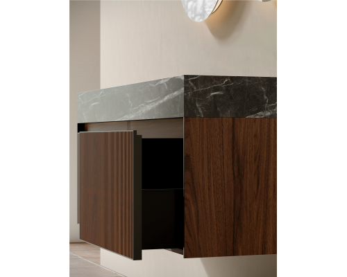 Тумба c раковиной AltroBagno Pino 1200 Walnut/Italian Grey