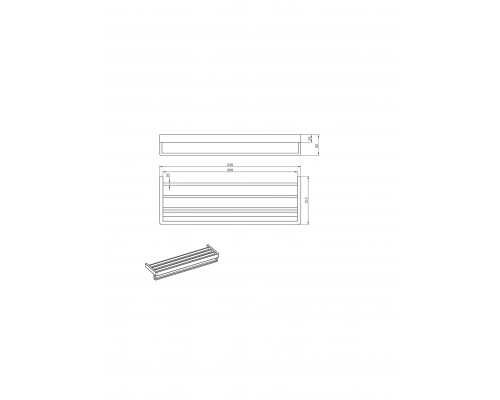 Полка с полотенцедержателем AltroBagno Aperto 081503 MB