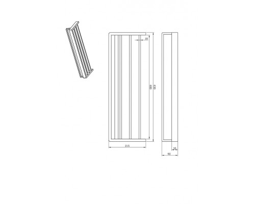 Полка с полотенцедержателем AltroBagno Aperto 081503 NeOp