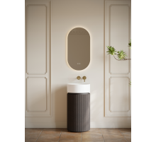 Тумба с раковиной AltroBagno Chia 450 Grey Oak/Matte White