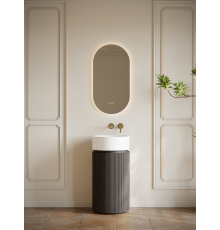 Тумба с раковиной AltroBagno Chia 450 Grey Oak/Matte White